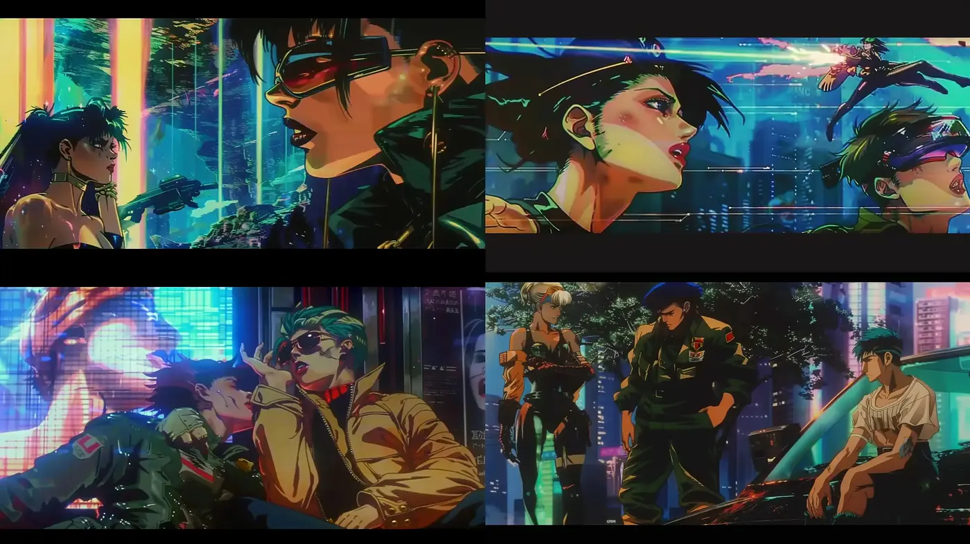 Neon-Drenched Cyberpunk Visions - Midjourney sref style