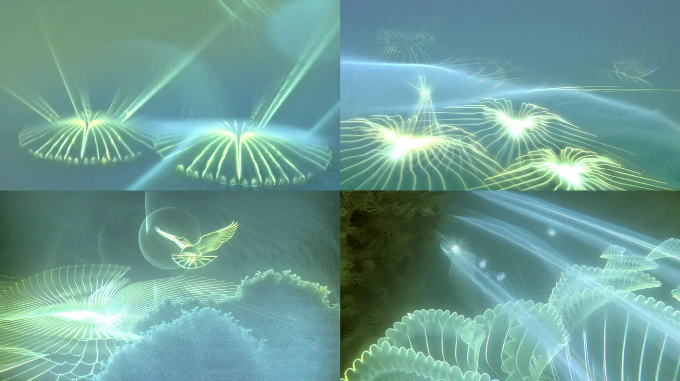 Luminous Aquatic Dreamscape: An Ethereal Underwater Symphony of Light - Midjourney sref style
