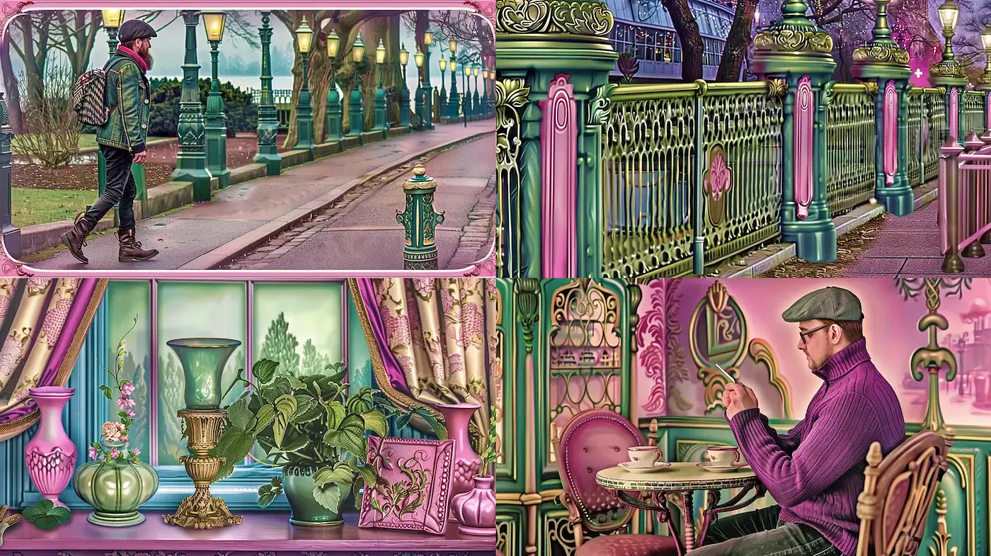 Quirky Retro Aesthetic with a Whimsical Twist - Midjourney sref style