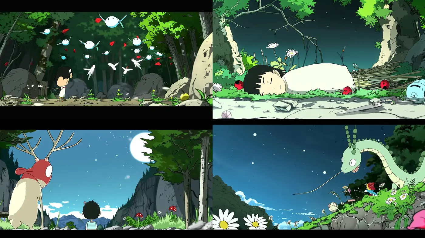 Enchanted Naturalistic Vistas with Anime Inspirations - Midjourney sref style