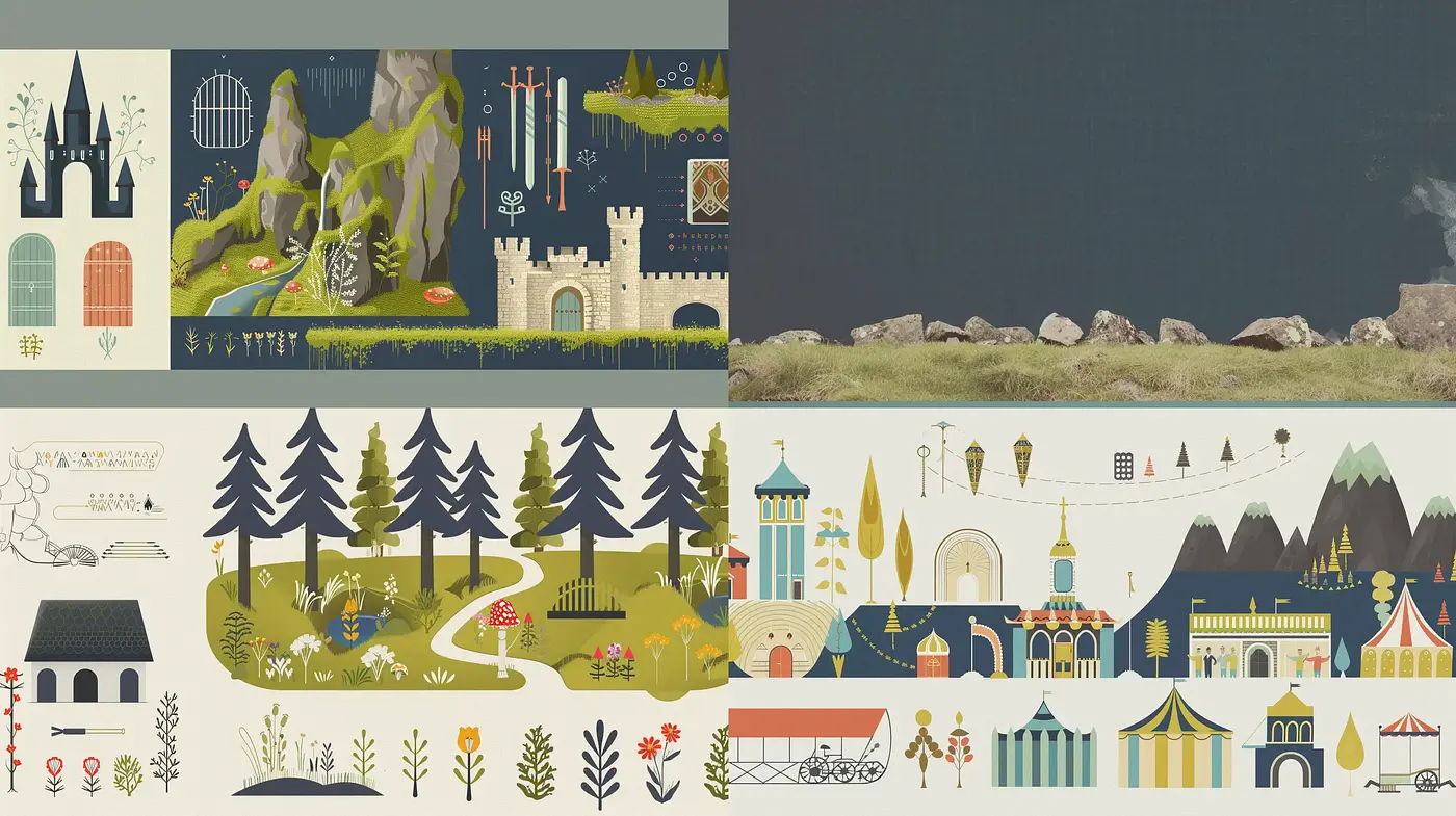 Timeless Tapestry: A Harmonic Blend of Storybook Illustration and Folk Art - Midjourney sref style