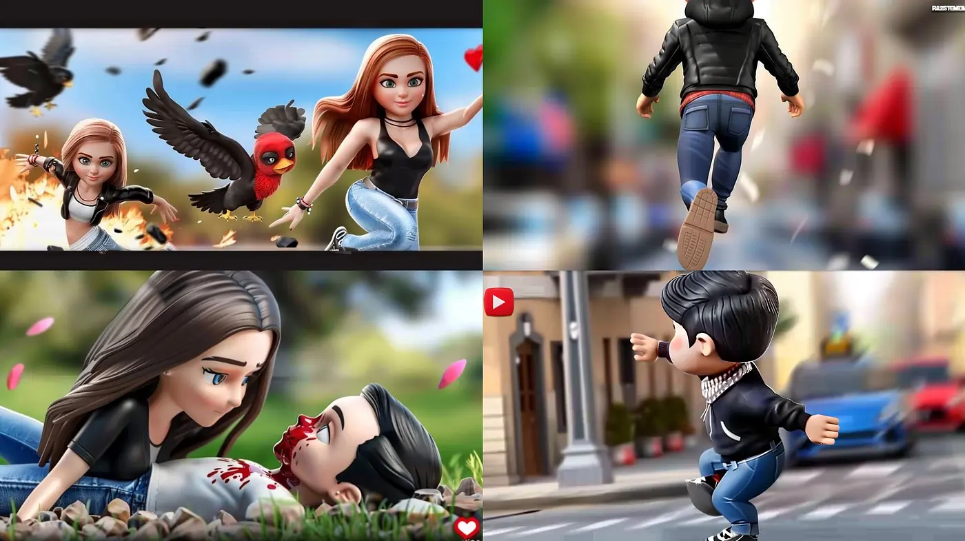 Stylized Digital Animation Flair with Vibrant Realism and Whimsical Undertones - Midjourney sref style