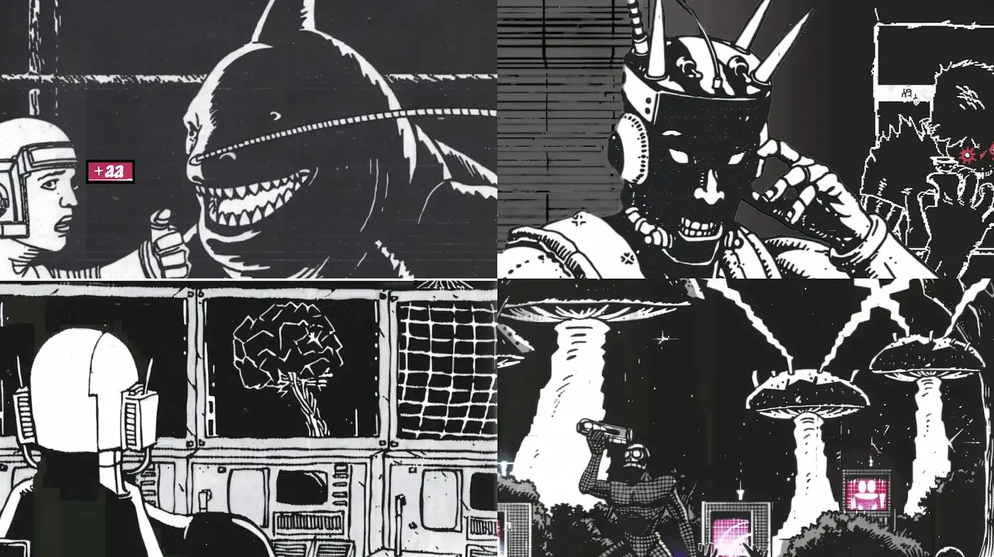 Dynamic and Futuristic Noir with Graphic Novel Influences - Midjourney sref style