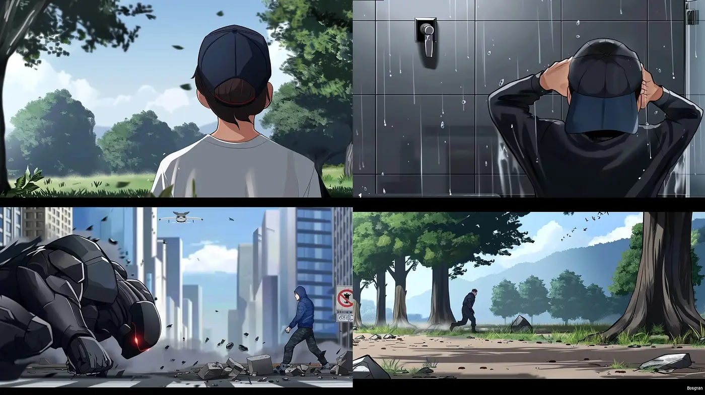 Cinematic Anime Essence with a Touch of Melancholy - Midjourney sref style