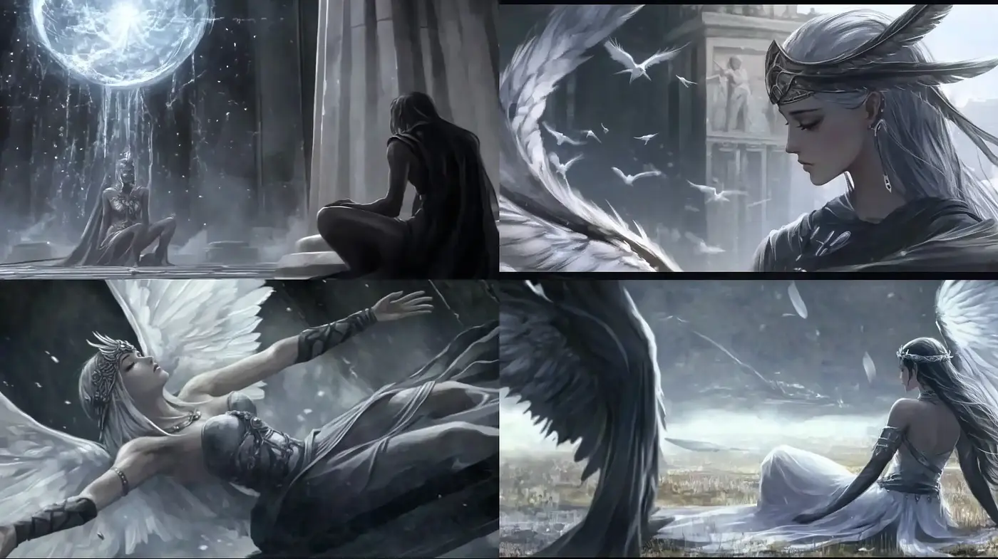 Ethereal Elegance: A Mystic Monochrome Dreamscape - Midjourney sref style