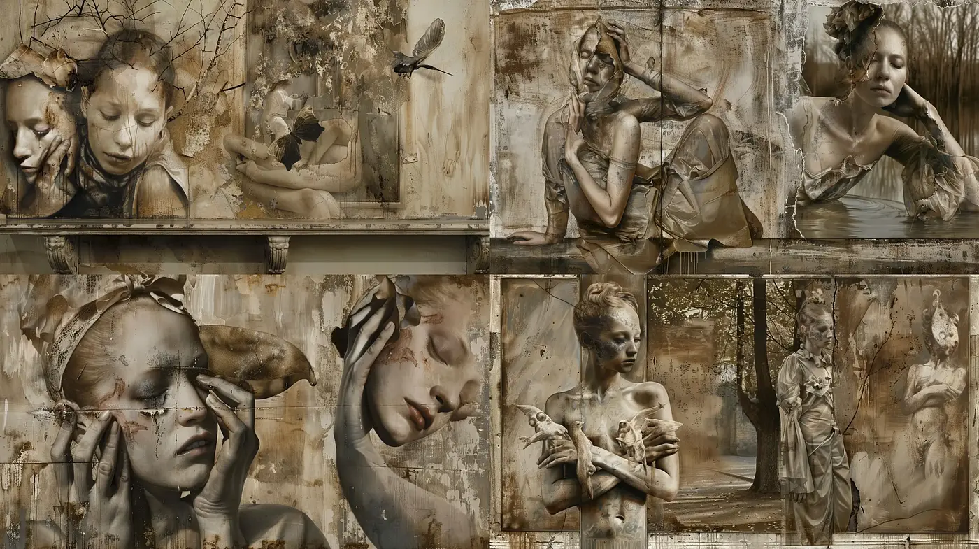 Ethereal Elegance in Sepia: A Harmonized Blend of Classical Grace and Contemporary Technique - Midjourney sref style