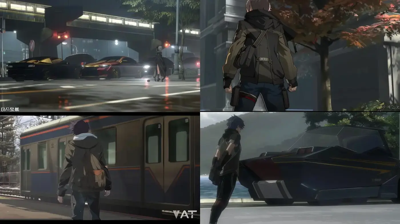 Futuristic Urban Cyberpunk Aesthetic with a Blend of Realism and Anime - Midjourney sref style