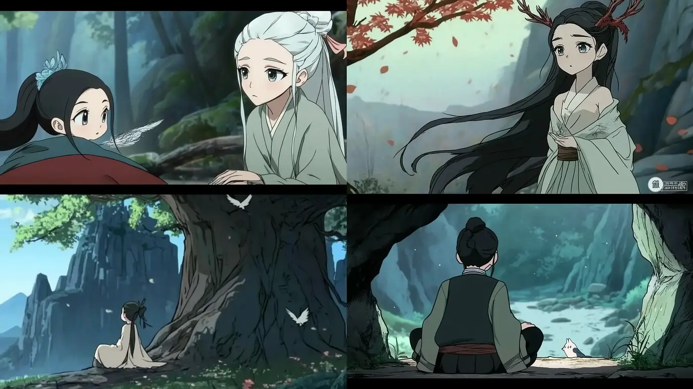 Enchanted Serenity of Eastern Animation Influence - Midjourney sref style