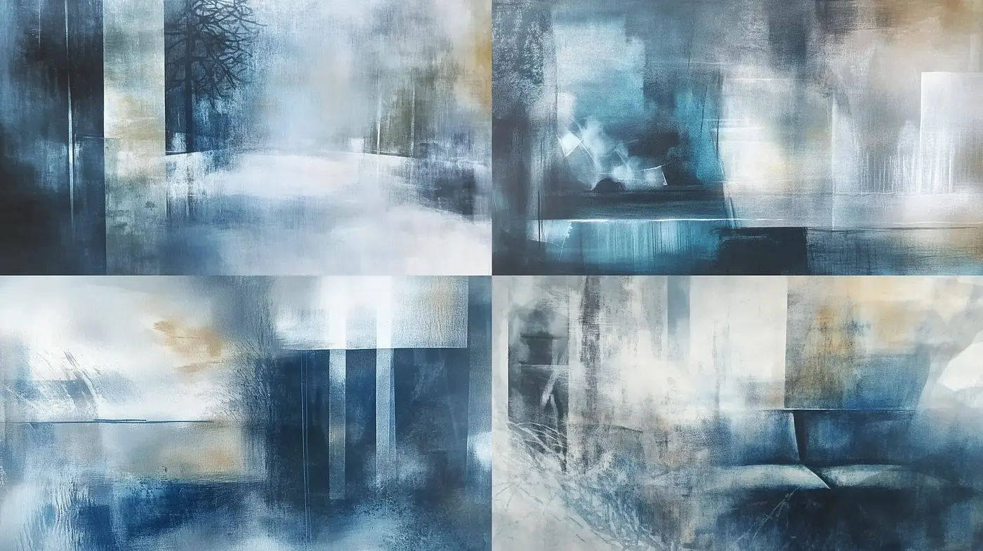 Ethereal Azure Dreamscapes: A Study in Abstract Atmospheric Textures - Midjourney sref style