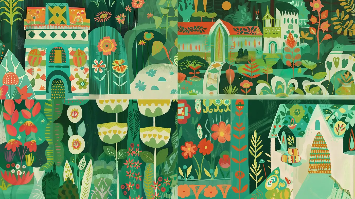 Enchanted Folktale Illustration Series - Midjourney sref style