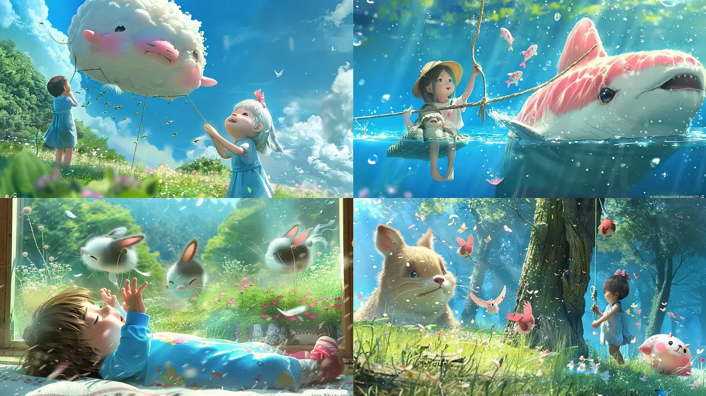 Ethereal Dreamscape: A Harmonious Blend of Surreal Fantasy and Soft Pastels - Midjourney sref style