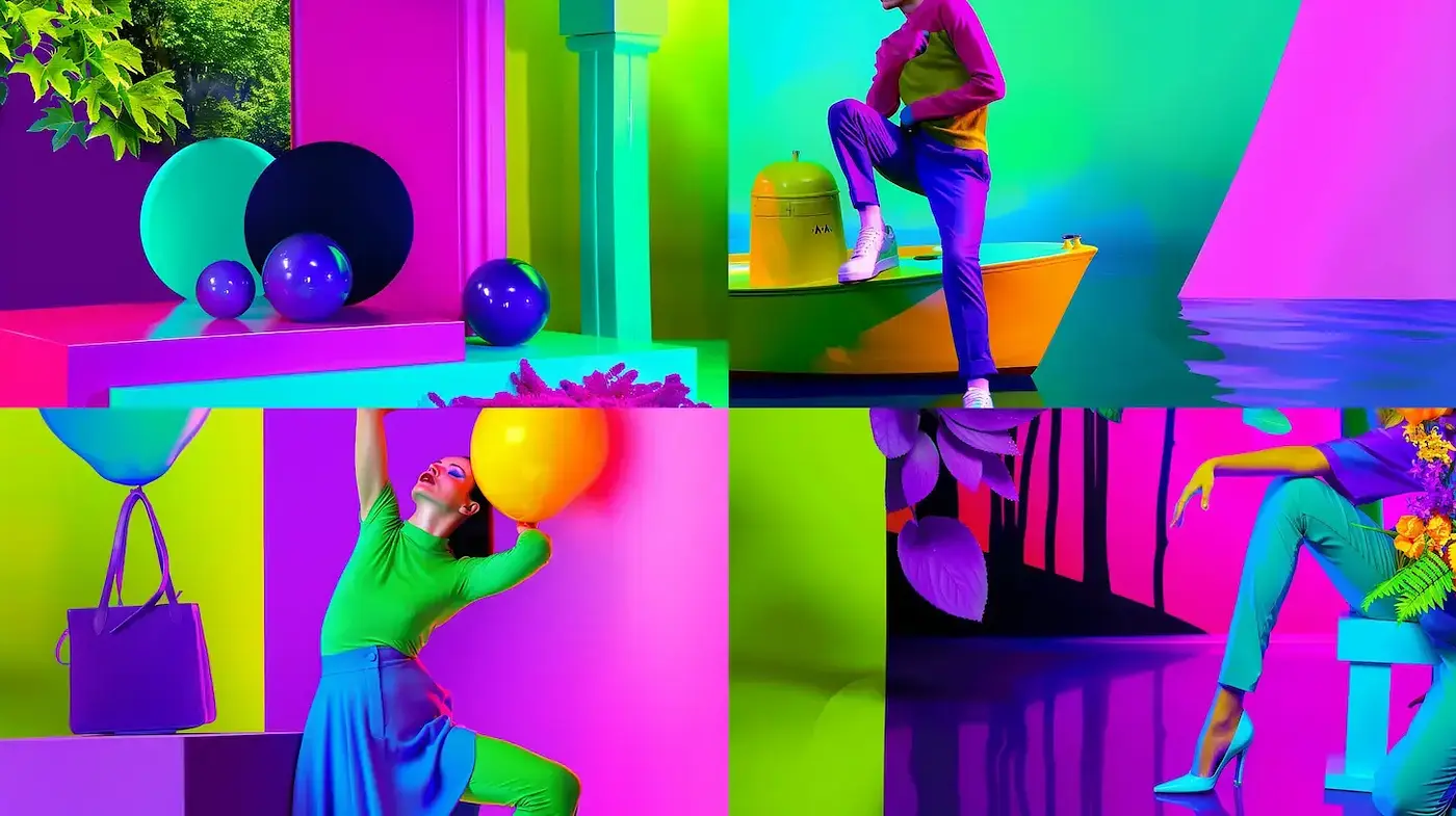 Vibrant and Playful Pop Art Inspired Aesthetic - Midjourney sref style