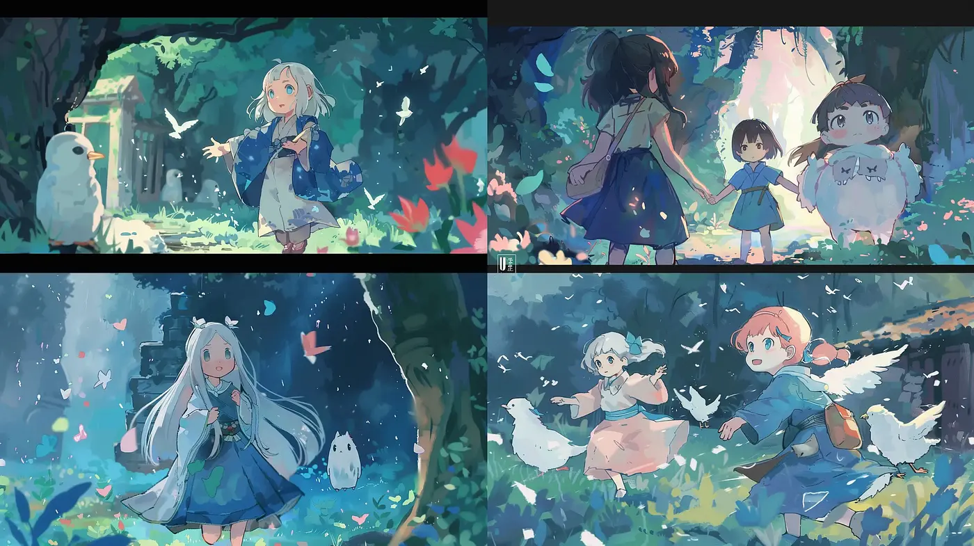 Enchanted Forest Whimsy: A Consistent Anime-Inspired Dreamscape - Midjourney sref style
