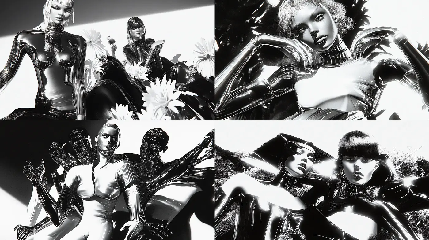 Futuristic Noir Elegance - Midjourney sref style