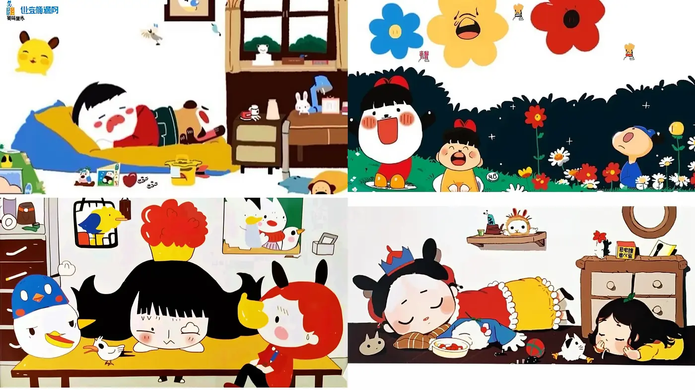 Whimsical and Joyous Illustration Style with a Vibrant Cartoonish Appeal - Midjourney sref style