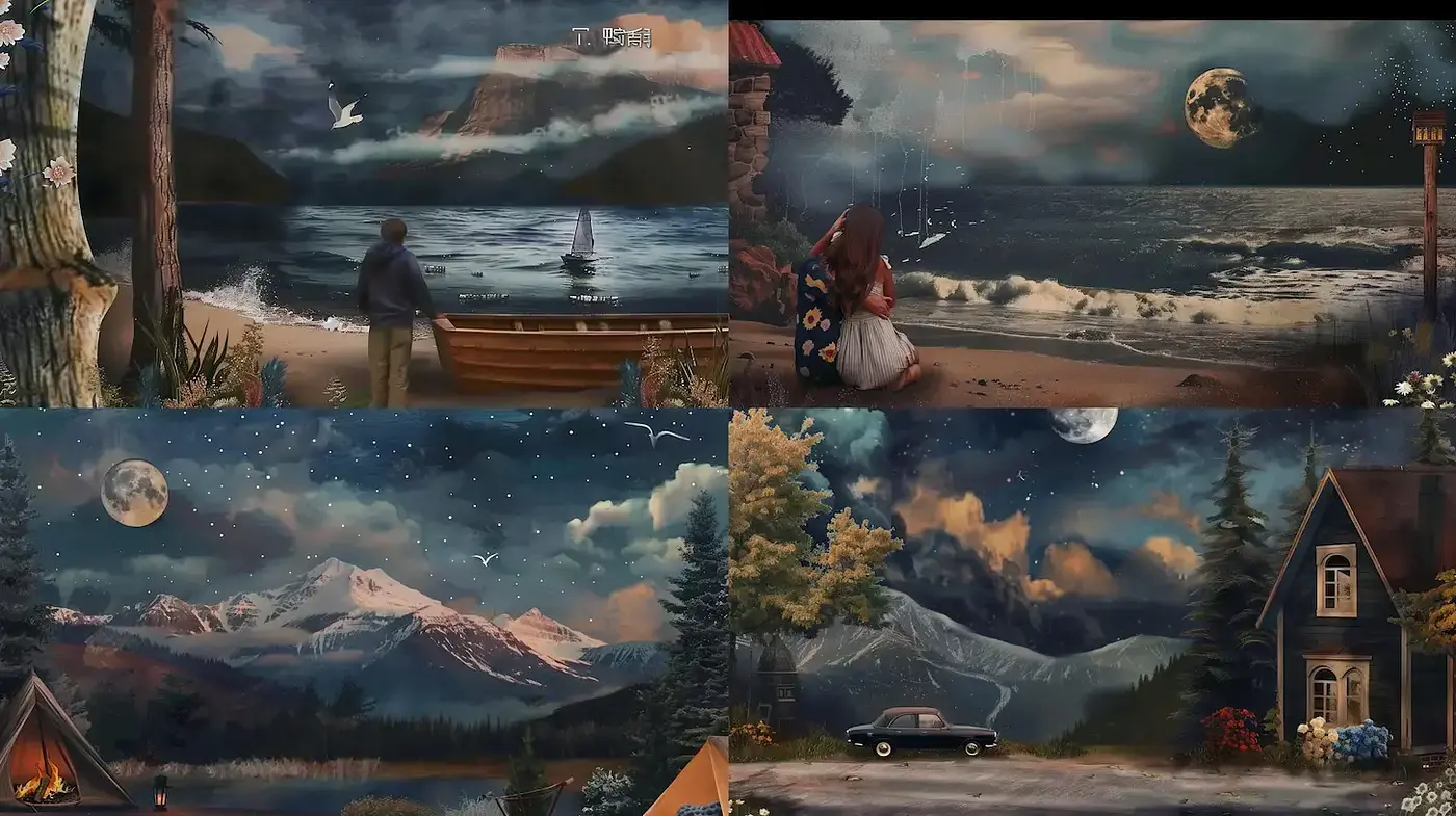 Mystical Landscapes with an Ethereal Touch and a Nostalgic Vibe - Midjourney sref style