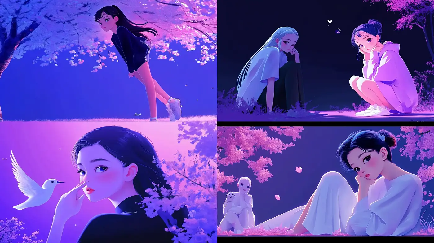 Ethereal Twilight Dreamscape in Anime Style - Midjourney sref style