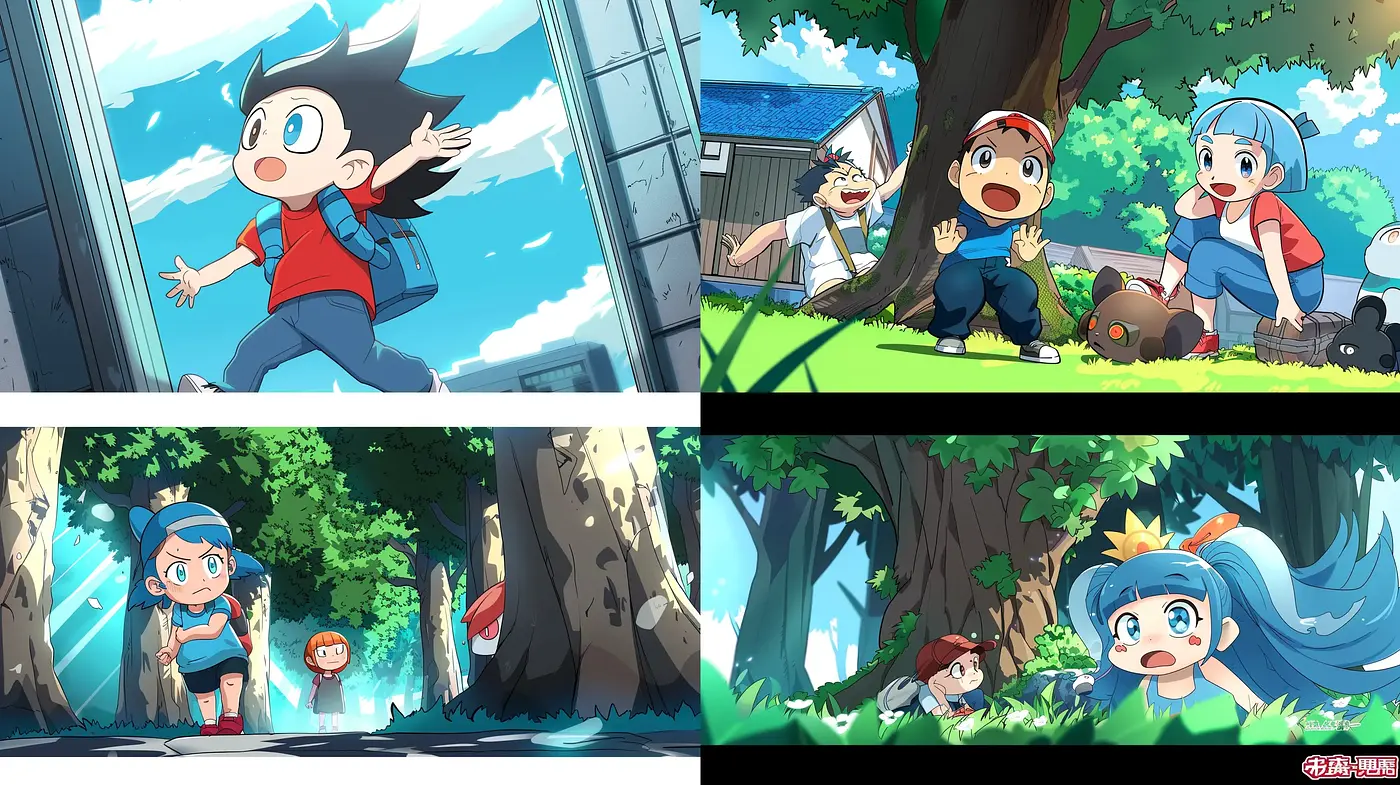 Lively Animated Adventures: A Harmonious Blend of Vivid Colors and Expressive Characters - Midjourney sref style