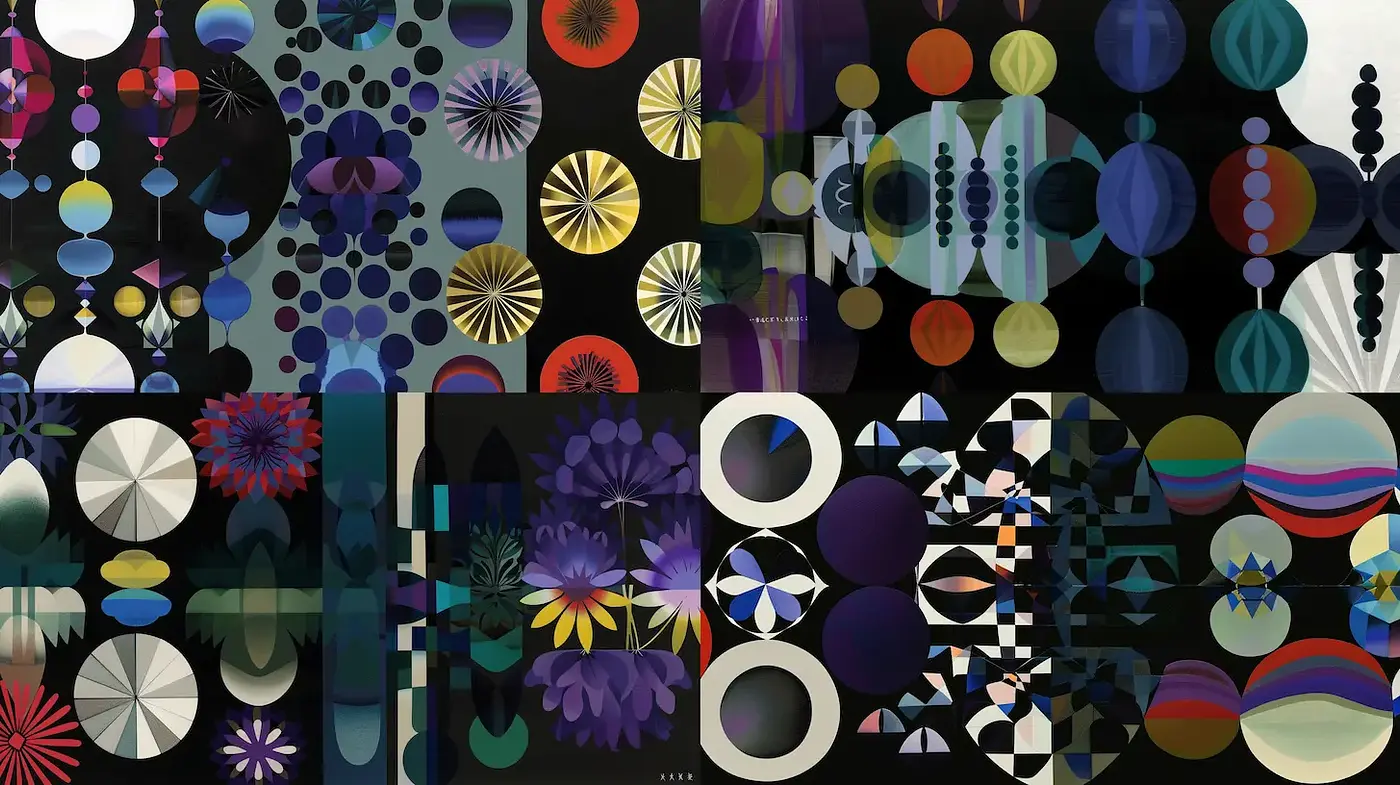 Geometric Harmony with a Modernist Touch - Midjourney sref style