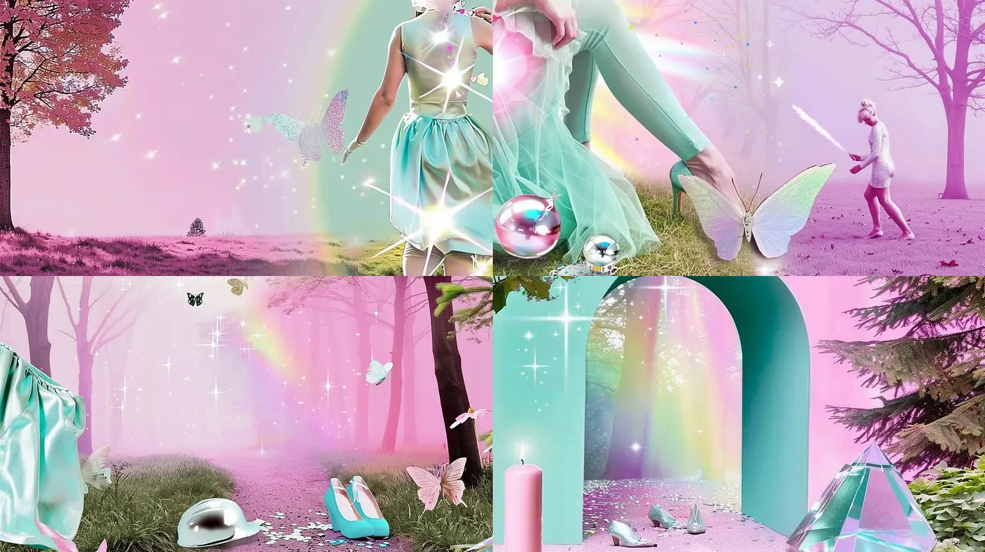 Ethereal Dreamscapes in Pastel: A Surreal Fusion of Contemporary and Fantasy Elements - Midjourney sref style