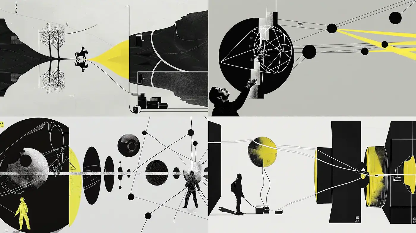 Stylized Abstract Graphic Art with a Modernist Influence - Midjourney sref style