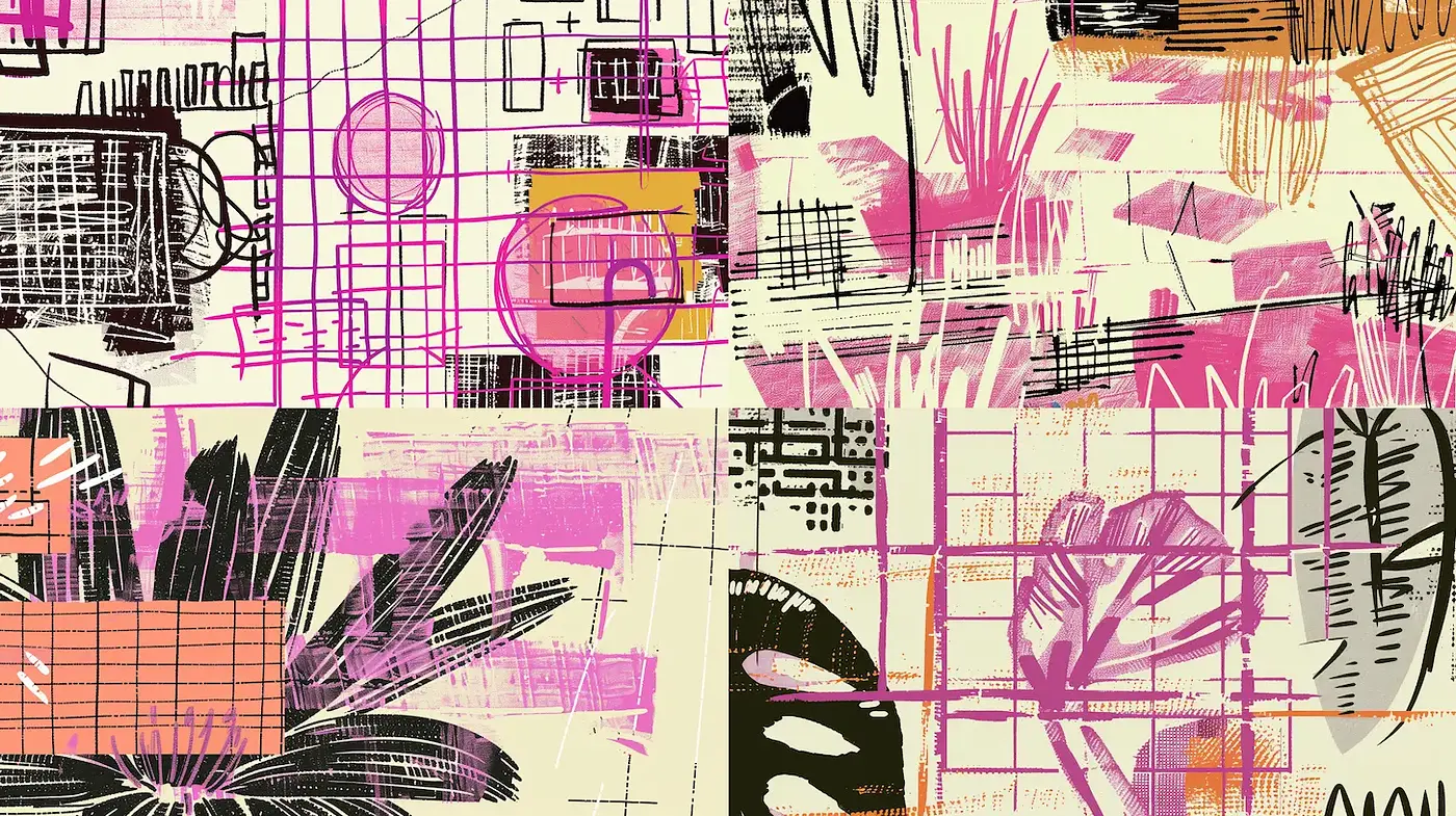 Bold Geometric Patterns with a Vibrant Art Deco Influence - Midjourney sref style