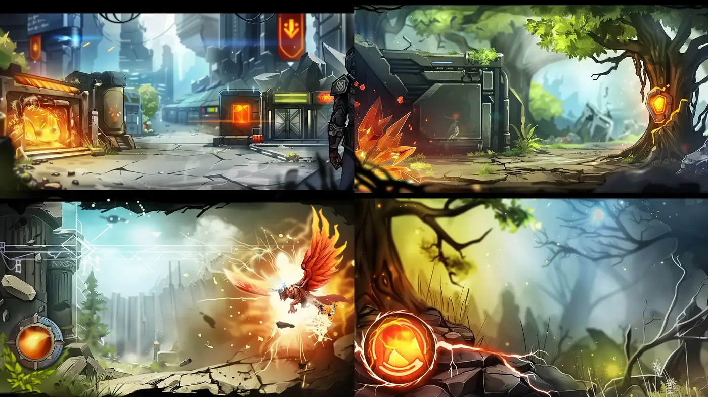 Futuristic Fantasy Realms with Luminous Hues and Vivid Textures - Midjourney sref style