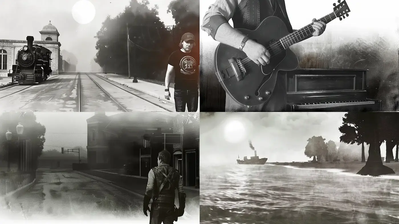 Monochromatic Artistic Interpretations with a Nostalgic Essence - Midjourney sref style