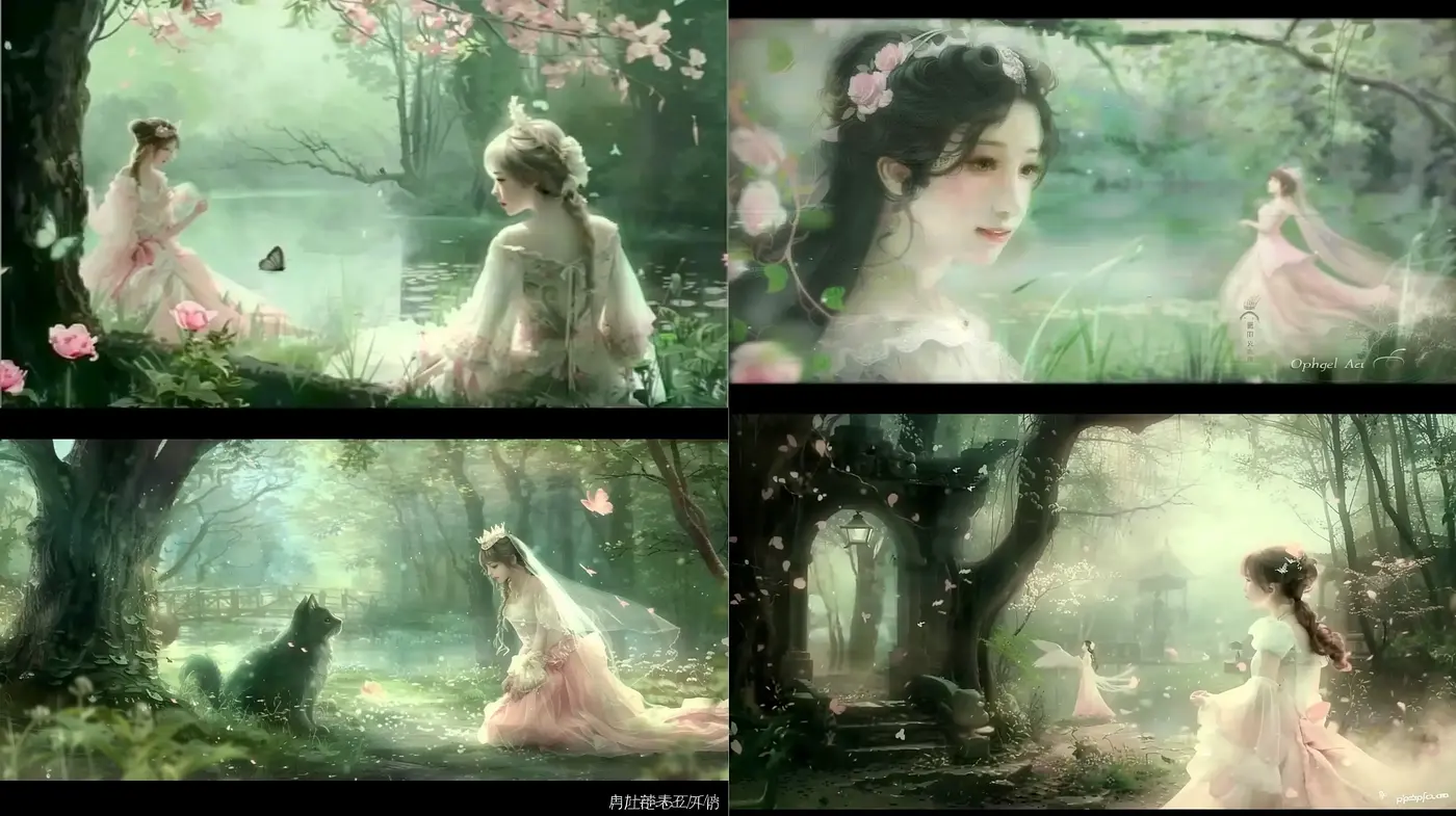 Ethereal Pastoral Elegance: A Dreamy Blend of Eastern Romanticism with an Impressionist Touch - Midjourney sref style
