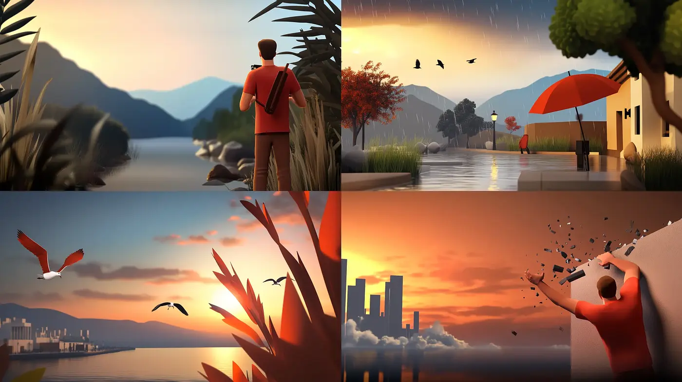 Serene Twilight Hues in Tranquil Landscapes - Midjourney sref style