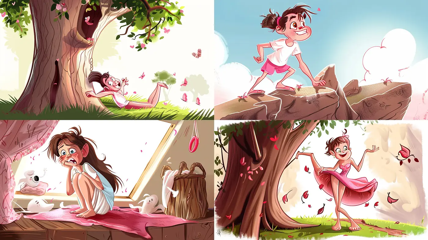 Whimsical Storybook Illustrations with a Warm Pastel Palette - Midjourney sref style