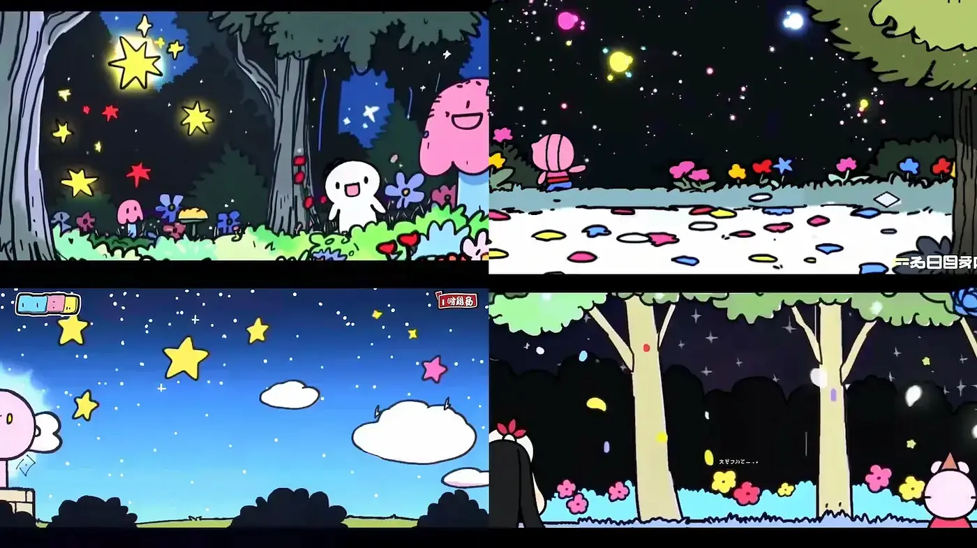 Whimsical and vibrant illustration with a dreamlike atmosphere - Midjourney sref style