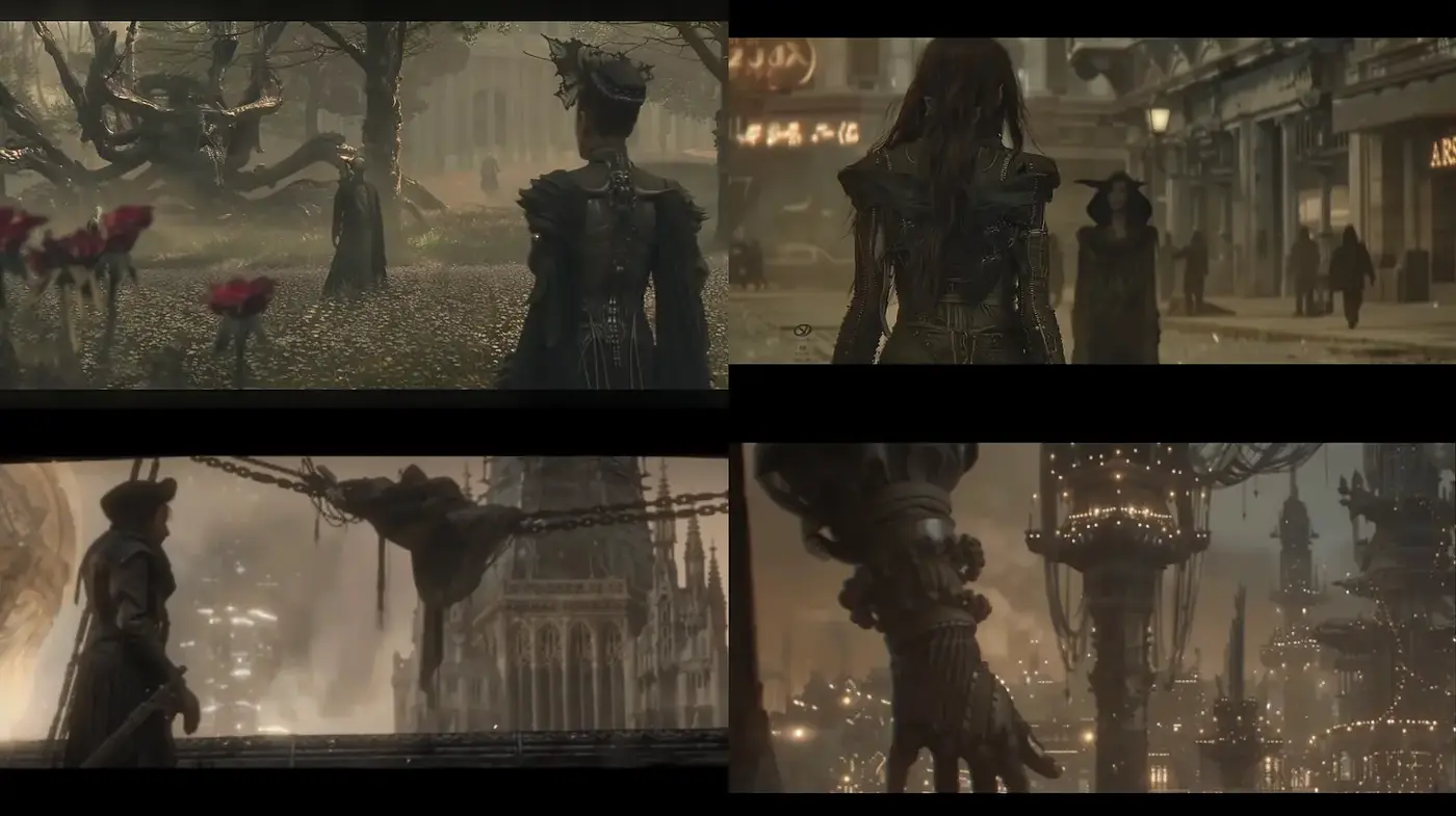 Darkly Atmospheric Steampunk Fantasy with Gothic Undertones - Midjourney sref style