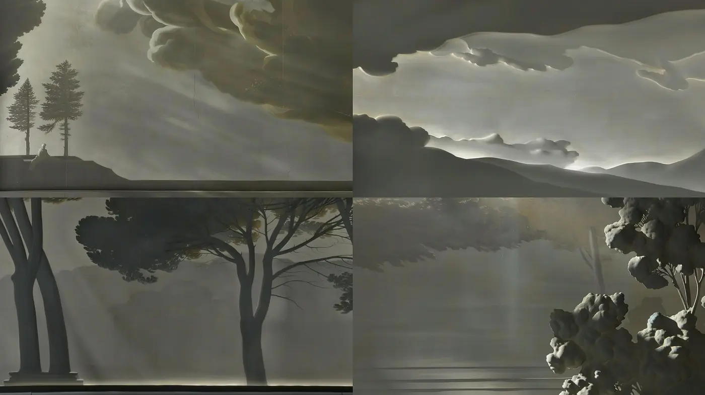 Ethereal Monochrome Tranquility: An Exploration in Shades of Gray - Midjourney sref style