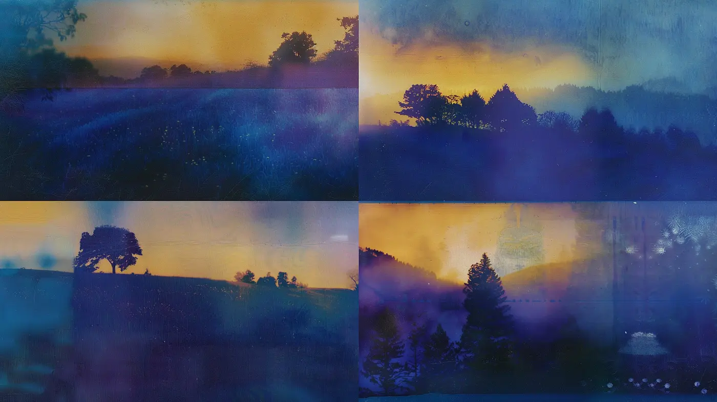 Ethereal Twilight Hues: A Study in Textured Vignettes - Midjourney sref style