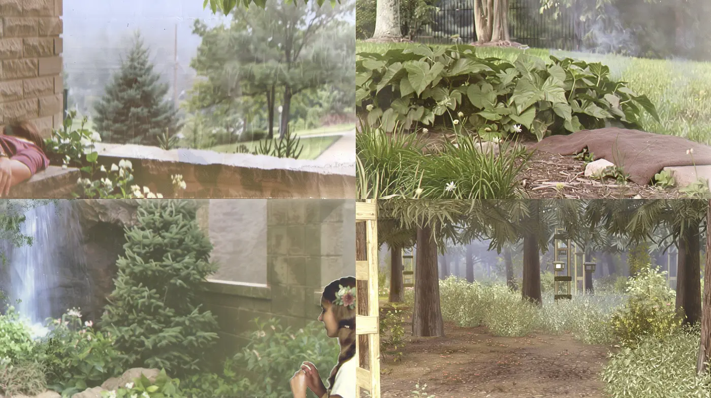 Ethereal Garden Tranquility: A Consistent Dreamlike Impression in Muted Earth Tones - Midjourney sref style
