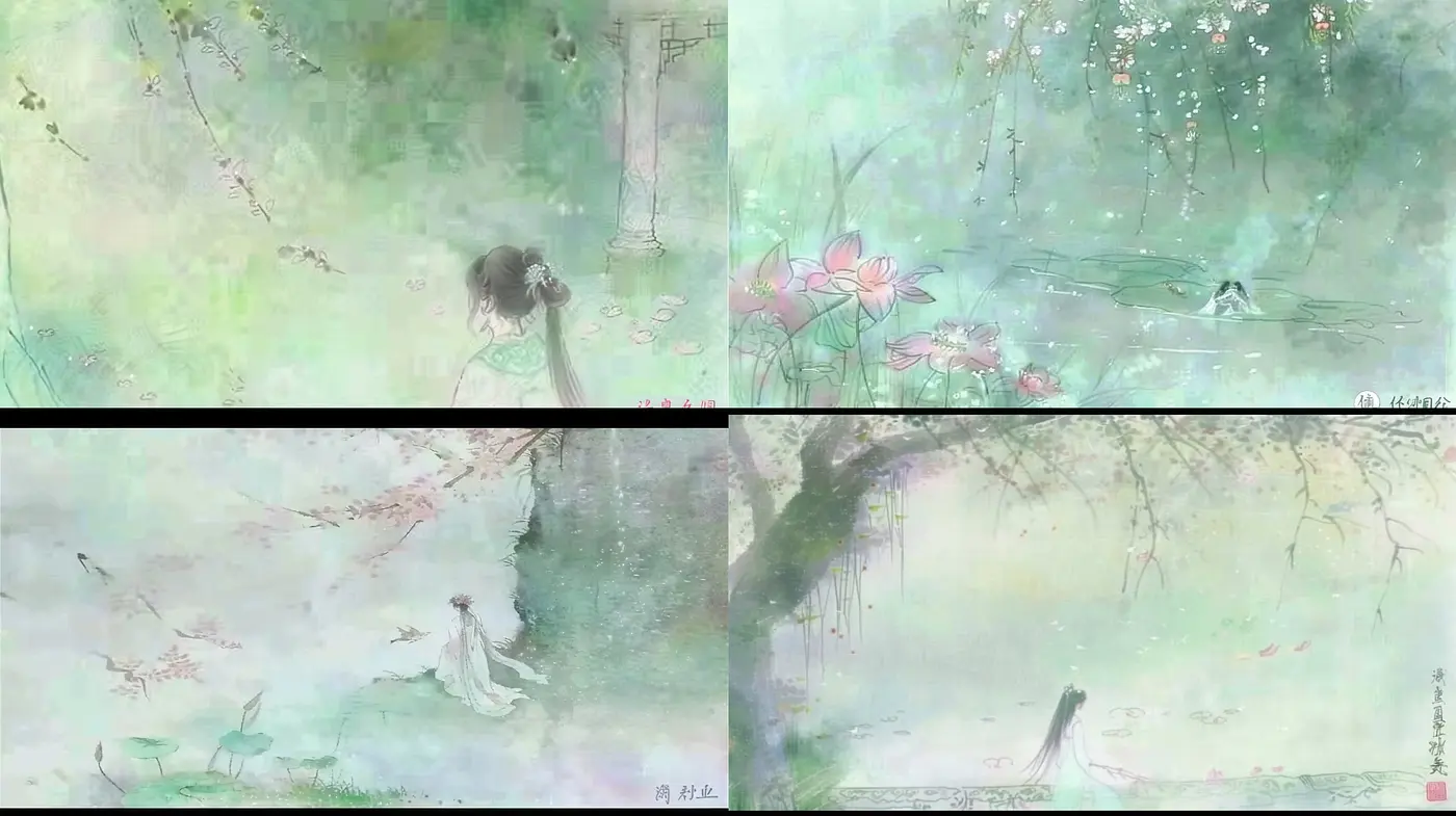Ethereal Watercolor Dreamscape in Pastel Hues - Midjourney sref style