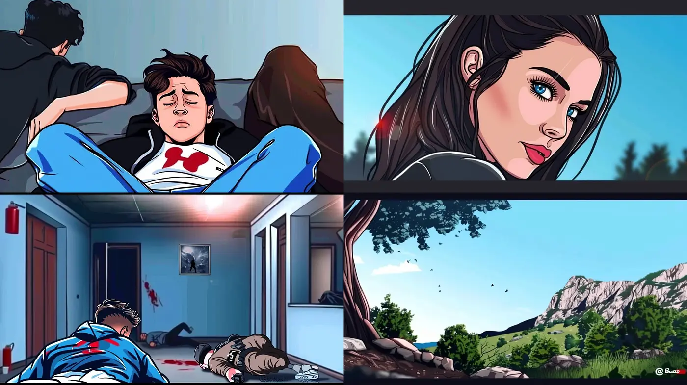 Vibrant Storybook Aesthetics with a Graphic Edge - Midjourney sref style