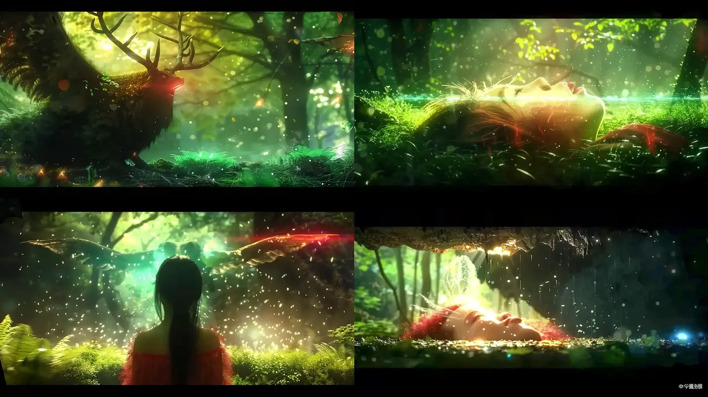 Enchanted Forest Reverie in Luminous Dreamlike Hues - Midjourney sref style