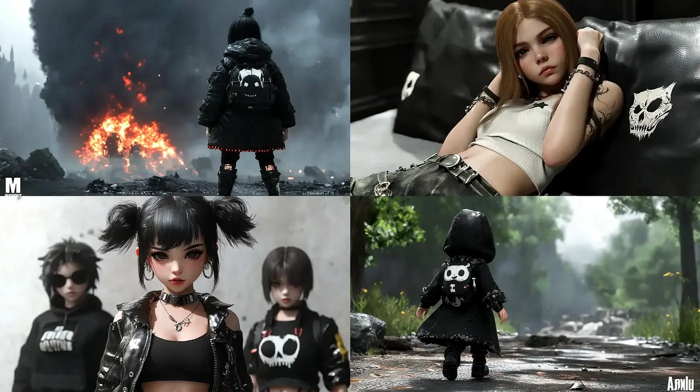 Grim Urban Elegance with a Gothic Anime Essence - Midjourney sref style