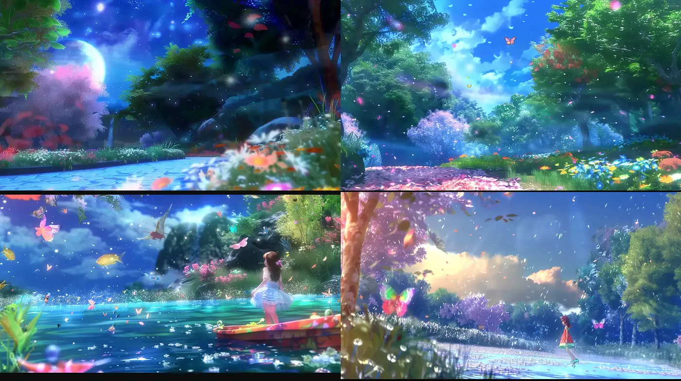 Enchanted Ethereal Landscapes in Luminous Hues - Midjourney sref style