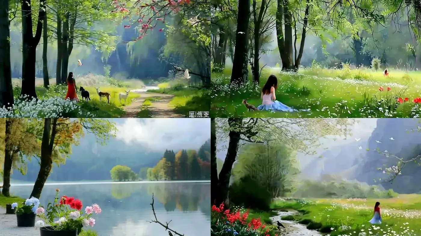 Dreamlike and serene landscapes with ethereal elements - Midjourney sref style