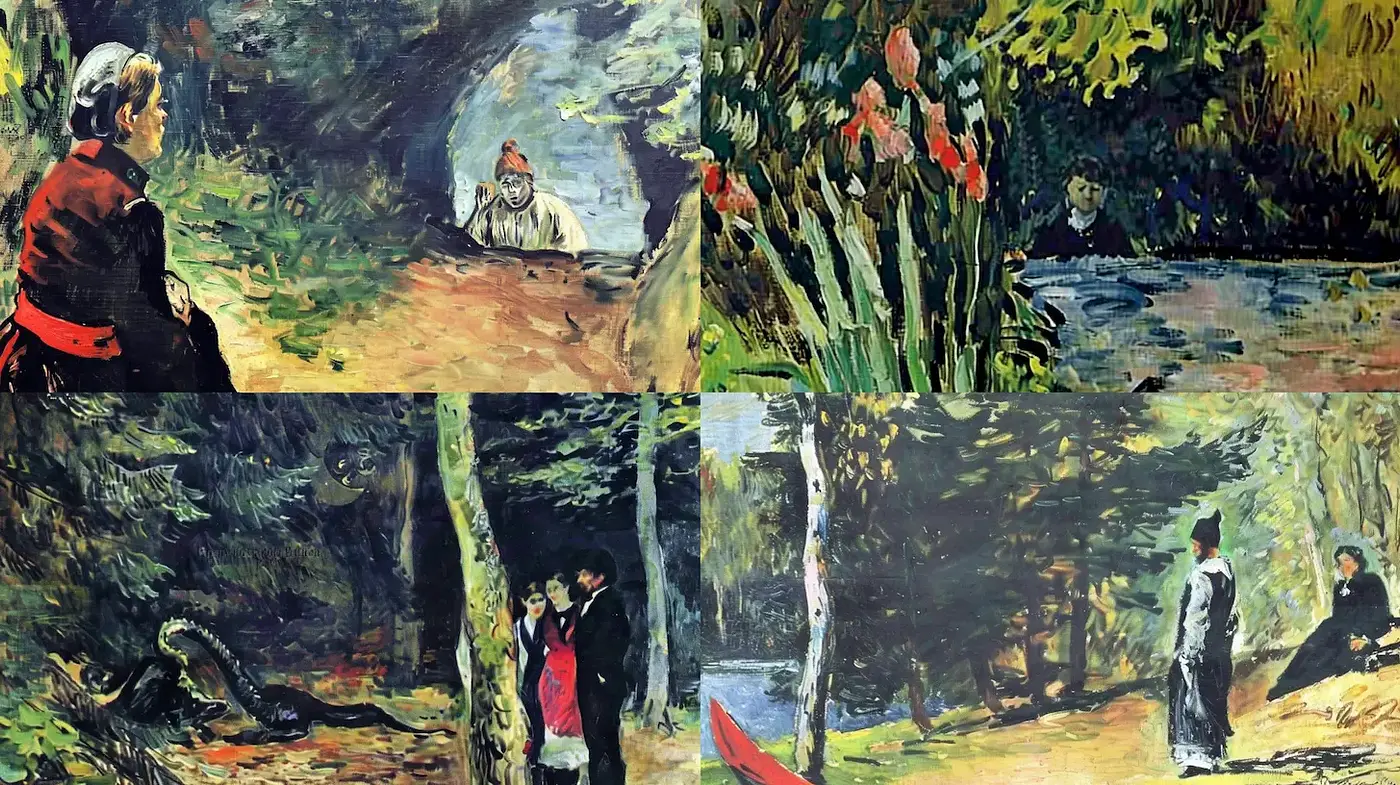 Exploration of Nature and Human Emotion in a Vintage Impressionist Style - Midjourney sref style