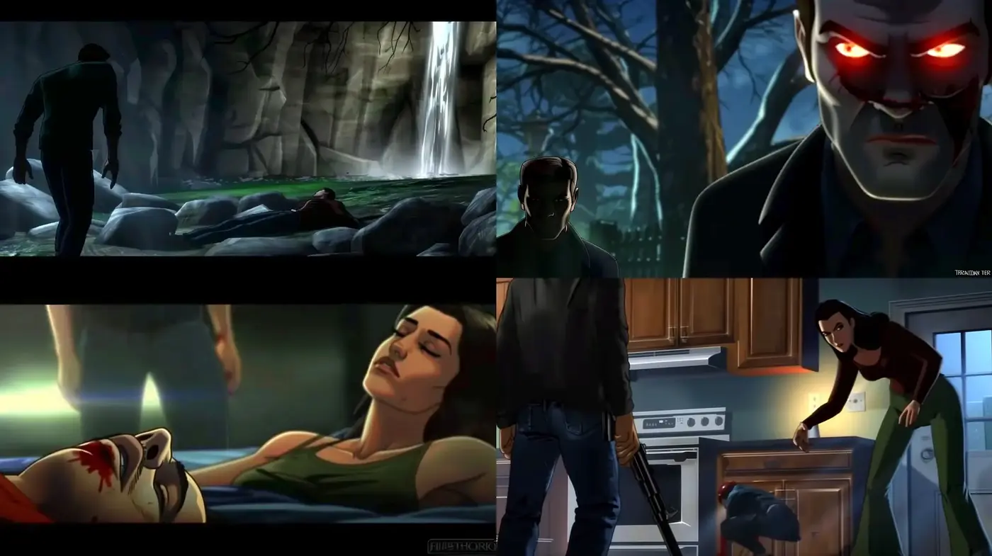 Noir-Inspired Animated Graphic Novel Aesthetics - Midjourney sref style