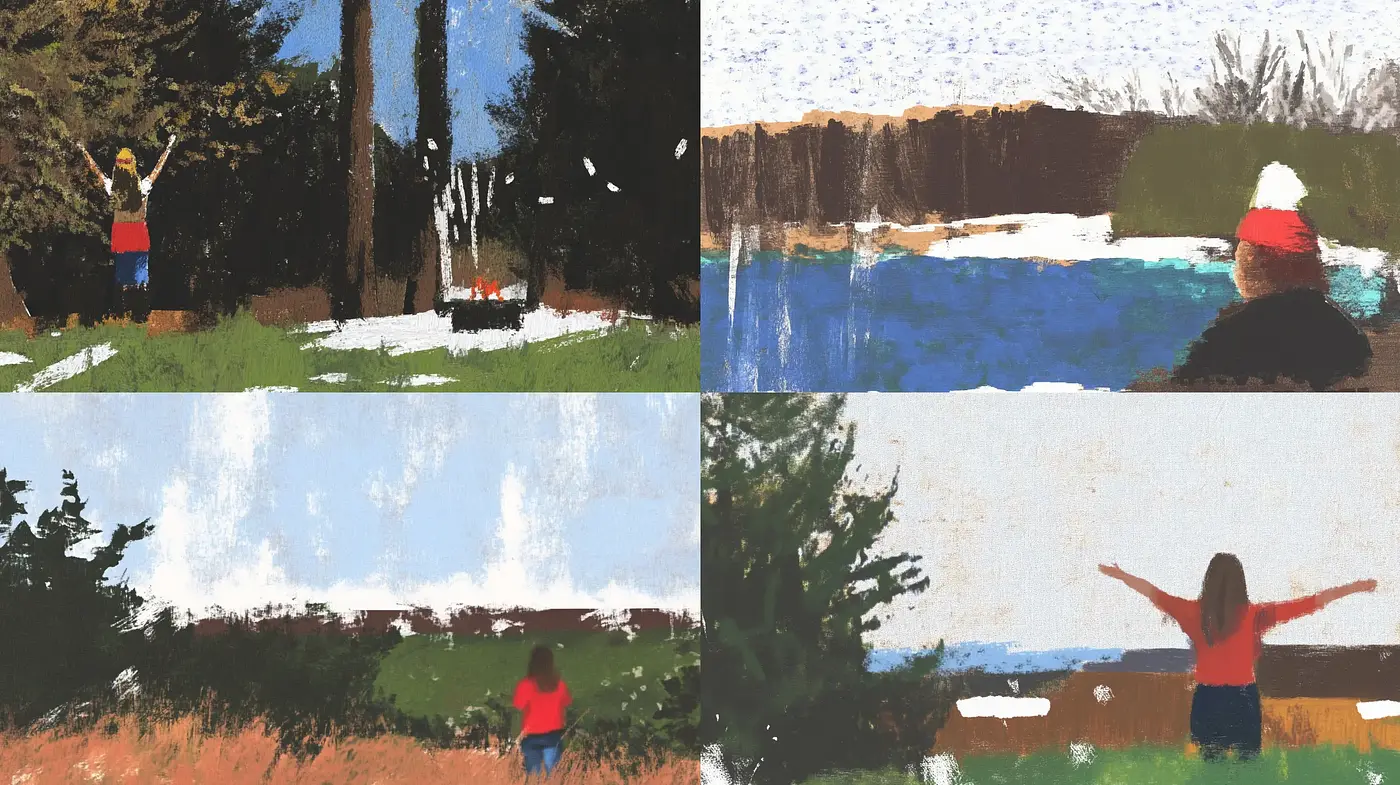Rustic Textured Vistas: A Cohesive Study of Landscape and Mood - Midjourney sref style