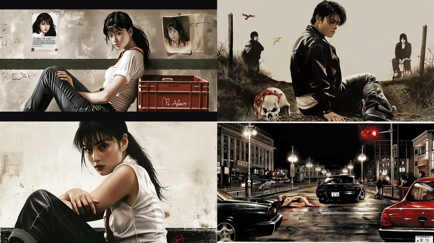Cinematic Realism with a Tinge of Urban Noir - Midjourney sref style