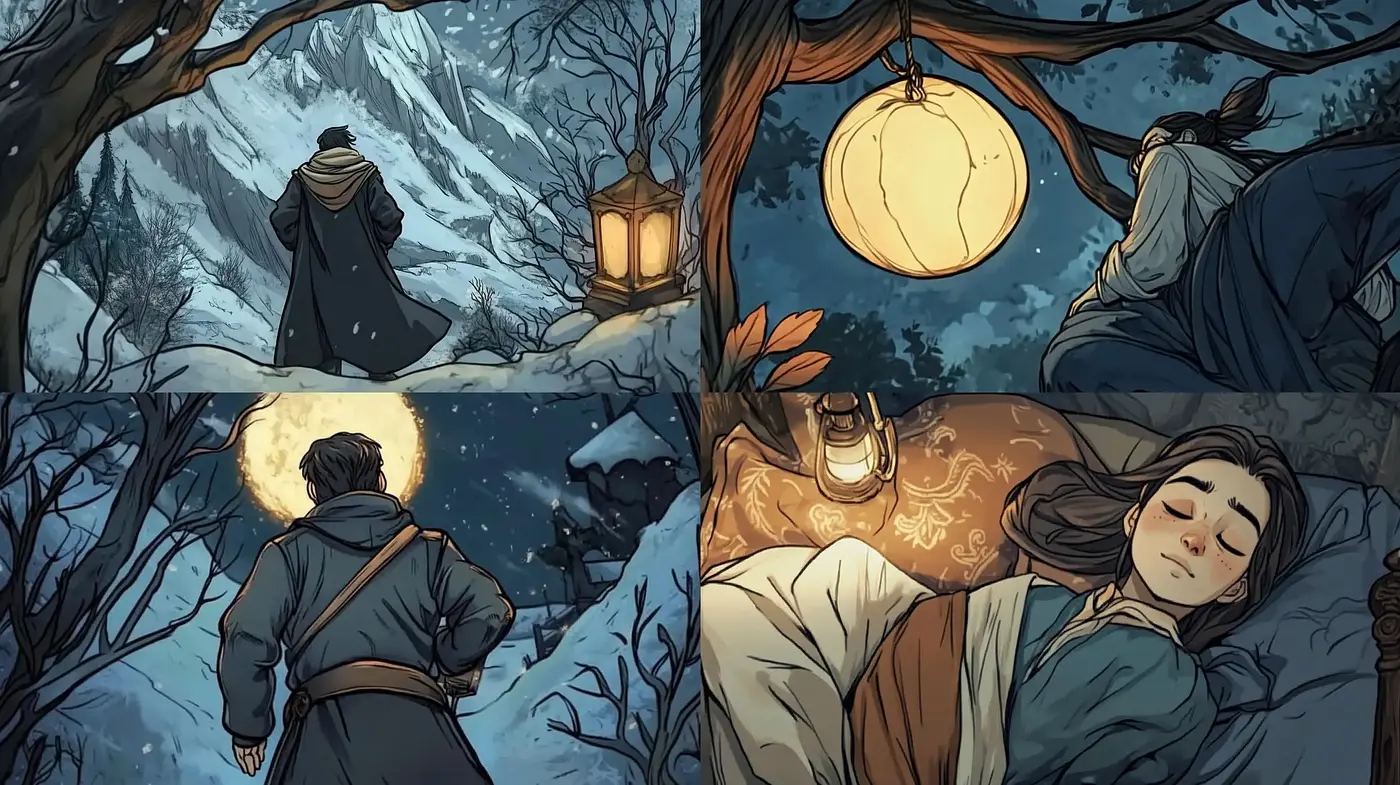 Tranquil Dusk to Dawn: A Harmonious Blend of Serene Twilight Hues in a Whispering Forest - Midjourney sref style