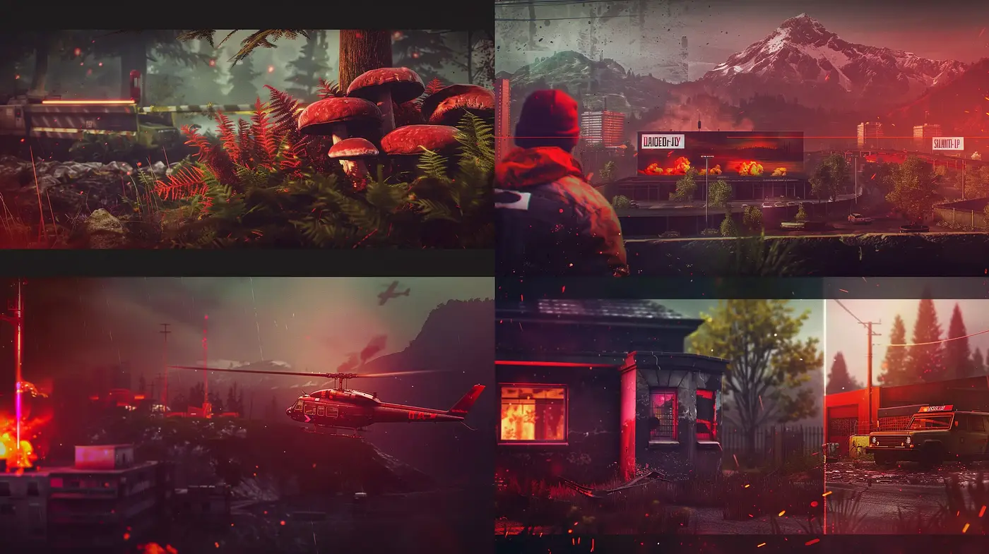 Cinematic Apocalyptic Hues and Desolate Vistas - Midjourney sref style