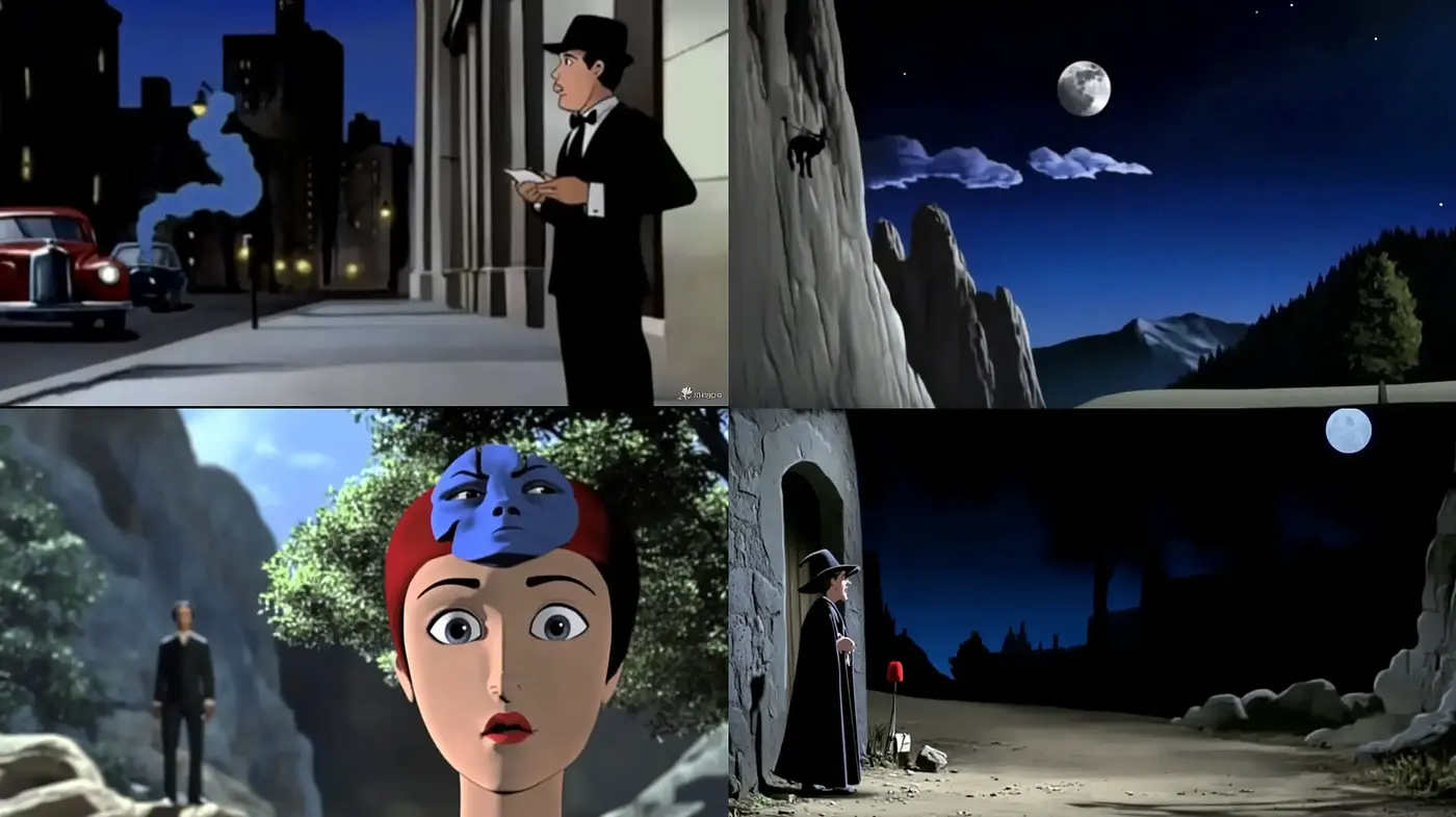 Nocturnal Elegance in Stylized Animation - Midjourney sref style