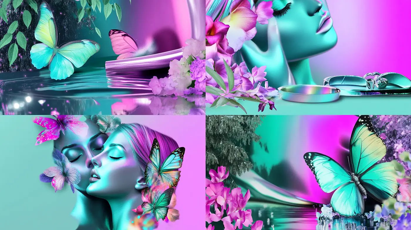Luminous Cybernetic Dreamscape with Surrealistic Overtones - Midjourney sref style